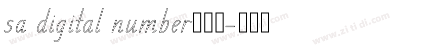 sa digital number字体下字体转换